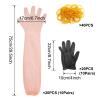 20 Pairs Field Dressing Kit Hunting Deer Cleaning Gloves with Disposable Pvc Long and Short Gutting Hunting Field Dressing Butchering Kit for Pig Deer Animals Butt Out Buttout Tool (Black, Pink) view 2