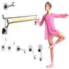 Athletic Bar Ballet Barre 4 FT Long 2.0 Diameter Traditional Ballet Bar Wall Mounted with 5 Adjustable Height Stretch Bar Dance Bar, Ballet Brackets Included for Home/Studio Ballet Equipment White view 2