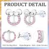 14K Gold Plated Sterling Silver Initial Earrings for Women Cubic Zirconia S925 Hypoallergenic Alphabet Letter Earrings (Silver, I) view 2