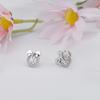 14K Gold Plated Sterling Silver Initial Earrings for Women Cubic Zirconia S925 Hypoallergenic Alphabet Letter Earrings (Silver, X) view 3