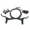 Mountain Bike Hydraulic Disc Brake Set Aluminum Alloy Brake Levers Left Front 800mm Right Rear 1400mm Mountain bike Hydraulic Brake With Mounting Adapter ( Color : Black , Size : Left front right rear view 1