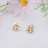 14K Gold Plated Sterling Silver Initial Earrings for Women Cubic Zirconia S925 Hypoallergenic Alphabet Letter Earrings (Gold-tone, O) view 3