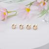 14K Gold Plated Sterling Silver Initial Earrings for Women Cubic Zirconia S925 Hypoallergenic Alphabet Letter Earrings (Gold-tone, O) view 4