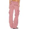 Cargo Pants for Women Mid Rise Pockets Baggy Trousers Loose Lightweight Hiking Pants Y2K Fashion Boyfriend Streetwear Pants view 2