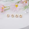 14K Gold Plated Sterling Silver Initial Earrings for Women Cubic Zirconia S925 Hypoallergenic Alphabet Letter Earrings (Gold-tone, N) view 4