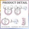 14K Gold Plated Sterling Silver Initial Earrings for Women Cubic Zirconia S925 Hypoallergenic Alphabet Letter Earrings (Silver, F) view 2