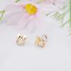 14K Gold Plated Sterling Silver Initial Earrings for Women Cubic Zirconia S925 Hypoallergenic Alphabet Letter Earrings (Gold-tone, C) view 3