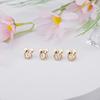 14K Gold Plated Sterling Silver Initial Earrings for Women Cubic Zirconia S925 Hypoallergenic Alphabet Letter Earrings (Gold-tone, C) view 4