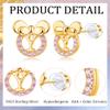 14K Gold Plated Sterling Silver Initial Earrings for Women Cubic Zirconia S925 Hypoallergenic Alphabet Letter Earrings (Gold-tone, Y) view 2