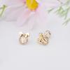 14K Gold Plated Sterling Silver Initial Earrings for Women Cubic Zirconia S925 Hypoallergenic Alphabet Letter Earrings (Gold-tone, Y) view 3