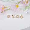 14K Gold Plated Sterling Silver Initial Earrings for Women Cubic Zirconia S925 Hypoallergenic Alphabet Letter Earrings (Gold-tone, Y) view 4
