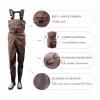 THABATAD Chest Waders, Fishing Waders for Men with Boots, 2-Ply PVC/Nylon Waterproof Hunting Waders, Bootfoot Waders view 3