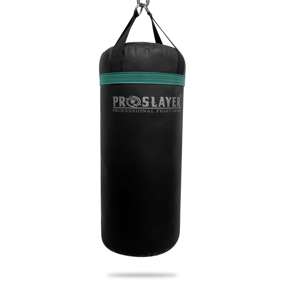 Proslayer 80lb Boxing MMA Heavy Punching Bag UNFILLED Black/Dark Green - Made in USA