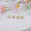 14K Gold Plated Sterling Silver Initial Earrings for Women Cubic Zirconia S925 Hypoallergenic Alphabet Letter Earrings (Gold-tone, S) view 4
