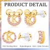14K Gold Plated Sterling Silver Initial Earrings for Women Cubic Zirconia S925 Hypoallergenic Alphabet Letter Earrings (Gold-tone, K) view 2