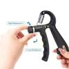 TEMKIN Grip Strength Trainer Adjustable R-shape Hand Grip Sports Countable Strength Finger Forceps Exercise Strengthening Expander Spring Carpal Pinch Trainers (Color : Black) view 4