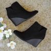 Ladmiple Ankle Boots For Women With Heel Brown Women's Wedge Boots Comfortable Ankle Wedge Booties Casual Fashion Western Cowgirl Slip-On Low Wedge Heel Dress Shoes 2024 view 4