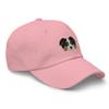 Australian Shepherd hat, Embroidered Unisex Baseball hat, Aussie mom dad, Aussie Gifts, Design 3. Pink view 2