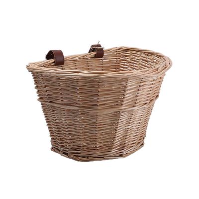 Wicker Basket Front Cargo for Women and Men, Fits Most Bikes, Beach Cruiser, Stationary Bike, Ebike, Road Bike, Woven Basket, Storage Basket (A)