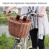 Wicker Basket Front Cargo for Women and Men, Fits Most Bikes, Beach Cruiser, Stationary Bike, Ebike, Road Bike, Woven Basket, Storage Basket (A) view 2