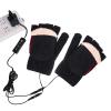 Heated Glove for Men Women Winter Fingerless Flip Top Glove 2 in 1 Electric Heating Warm Glove Knitted Fingerless Thermal Mitten view 2