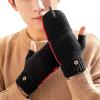 Heated Glove for Men Women Winter Fingerless Flip Top Glove 2 in 1 Electric Heating Warm Glove Knitted Fingerless Thermal Mitten view 4