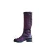 Ctreela Slouch Riding Boots Vintage Side Zipper Motorcycle Boots Winter Retro Round Toe Combat Boots Knee High Work Booties view 1