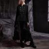 Back Stitching Vintage Bandage Overcoat Lace Waist Women Long-Sleeved Jacket Halloween Cosplay Vintage Women's Coat view 3