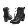 Dressy Western Ankle Boots Fall Winter Office Work Chunky Heel Cowboy Cowgirl Booties Classic Lace-up Chelsea Boot view 4