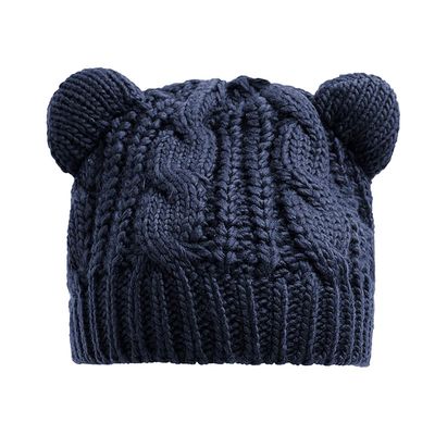 ECYC Ltd Cute Cat Ear Beanie Crochet Knitted Hat Chunky Cable Knit Hat Winter Warm Cap Snow Ski Beanies Skull Cap for Women Girls