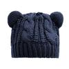 ECYC Ltd Cute Cat Ear Beanie Crochet Knitted Hat Chunky Cable Knit Hat Winter Warm Cap Snow Ski Beanies Skull Cap for Women Girls view 1