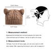 ECYC Ltd Cute Cat Ear Beanie Crochet Knitted Hat Chunky Cable Knit Hat Winter Warm Cap Snow Ski Beanies Skull Cap for Women Girls view 3