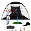 ANDGOAL Golf Net for Backyard Driving Range: 10x6x6.5ft Heavy Duty Nylon Practice Set with Mat - Stable Iron Base Chipping Hitting Target Indoor Outdoor view 1