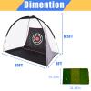 ANDGOAL Golf Net for Backyard Driving Range: 10x6x6.5ft Heavy Duty Nylon Practice Set with Mat - Stable Iron Base Chipping Hitting Target Indoor Outdoor view 2