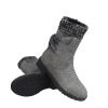 Ctreela Sock Top Boot for Women Fashion Short Combat Boots Slip On Booties with Side Zipper Low Heel Winter Ankle Booties view 4