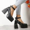 Ctreela Chunky Platform Mary Jane Shoes Goth Punk Ankle Pumps Shoes Fashion Lolita Oxfords Block Heel Dress Shoes for Women view 2