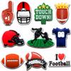 10Pcs Football Shoe Charms for Clog Sandals Bracelets Decoration, Sports Ball Charms (Football) view 1