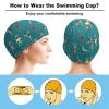 Dancing Ballerinas Unisex Swim Cap Waterproof Swimming Hat for Long and Short Hair Bathing Cap view 3