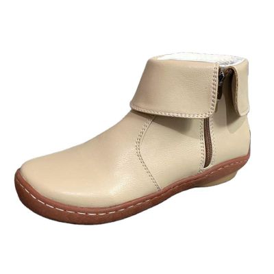 Ctreela Arch Supports Shoes for Women Outdoor Hiking Side Zipper Ankle Boots Comfort Walking Booties Orthopedic Flat Shoes