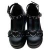 Cute Sweet Mary Jane Shoes Chunky Low Heel Lolita Wedges T-Straps Oxfords Gothic Punk Platform Round Toe Dress Shoes view 1