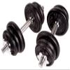 Cast Iron Adjustable Spinlock Dumbbell Set view 1