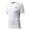 Men's All Time Short Sleeve Rashguard UPF 50 Sun Protection Surf Shirt Lines White 2XL view 1