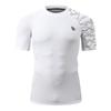 Men's All Time Short Sleeve Rashguard UPF 50 Sun Protection Surf Shirt Lines White 2XL view 2