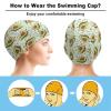 Avocado Hula Hoop Unisex Swim Cap Waterproof Swimming Hat for Long and Short Hair Bathing Cap view 3