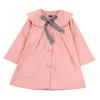 Baby Girls Trench Jackets Buttons Bowknot Windbreaker Autumn Spring Jacket Outwear (Pink, 3-4 Years) view 1