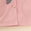 Baby Girls Trench Jackets Buttons Bowknot Windbreaker Autumn Spring Jacket Outwear (Pink, 3-4 Years) view 3