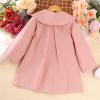 Baby Girls Trench Jackets Buttons Bowknot Windbreaker Autumn Spring Jacket Outwear (Pink, 3-4 Years) view 4