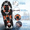 WIN.MAX Crampons for Shoes, Traction Cleats Ice Snow Grips with 19 Stainless Steel Spikes, Shoe Talons Anti - Slip Boots Spikes for Walking, Jogging, Climbing and Hiking (Grey, L) view 3