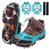 WIN.MAX Crampons for Shoes, Traction Cleats Ice Snow Grips with 19 Stainless Steel Spikes, Shoe Talons Anti - Slip Boots Spikes for Walking, Jogging, Climbing and Hiking (Teal, M) view 1
