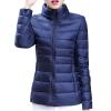 hlysgo Women's Slim-Fit Quilted Puffer Jacket Lightweight Padded Warm Winter Casual Down Coat Zip Jackets Navy view 1